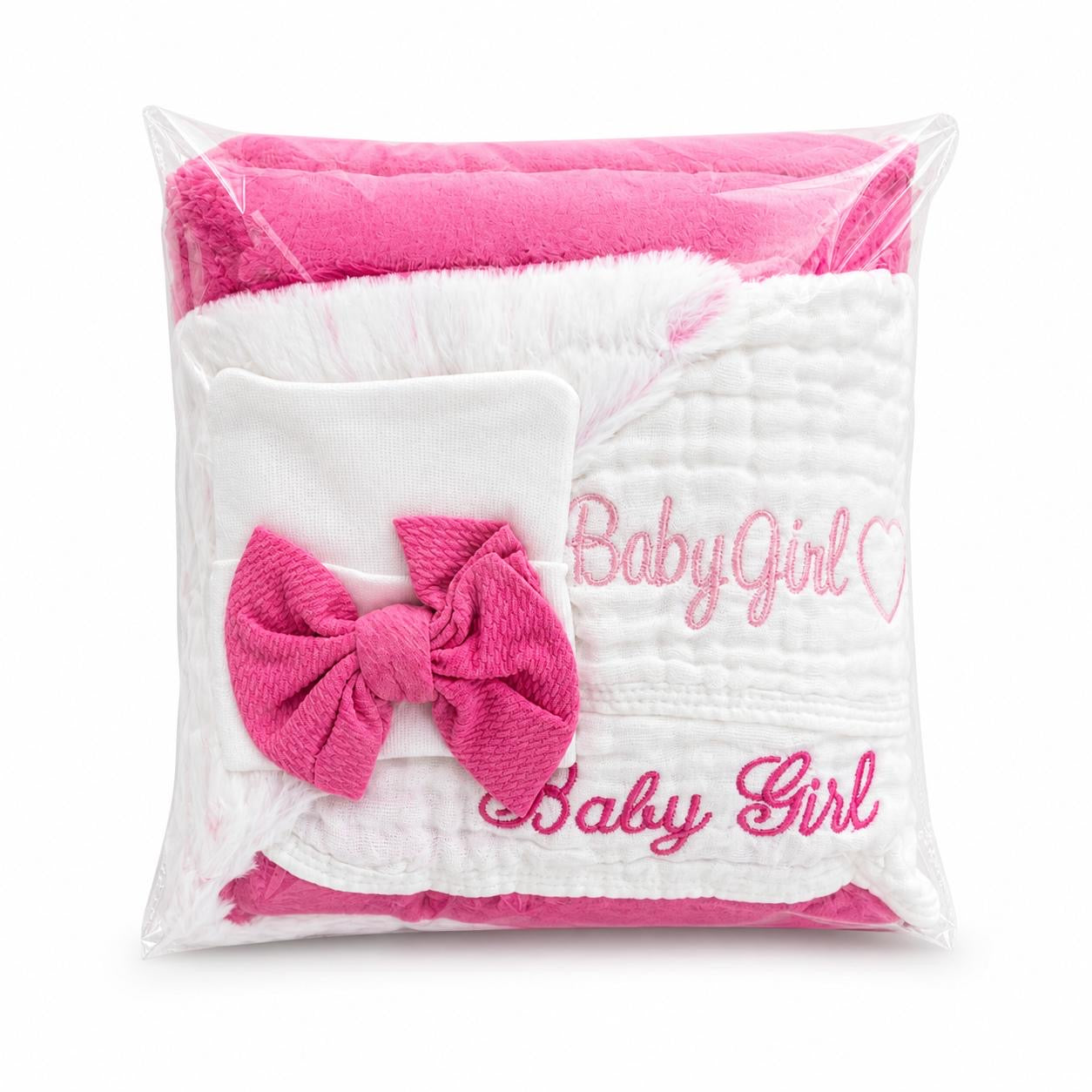 Baby Girl Stroller Blanket Gift Set