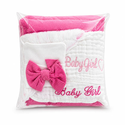 Baby Girl Stroller Blanket Gift Set