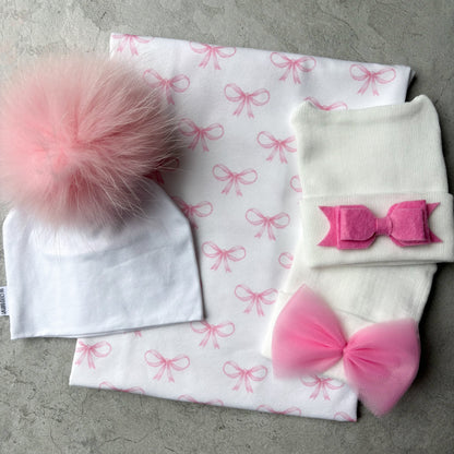 Tulle Bow Hospital Hat