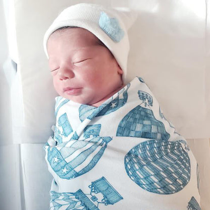 Blue Hot Air Balloon Swaddle