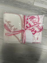 Load image into Gallery viewer, Pink Trim Towel (with embroidery)