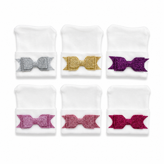 Glitter Bow Hospital Hat