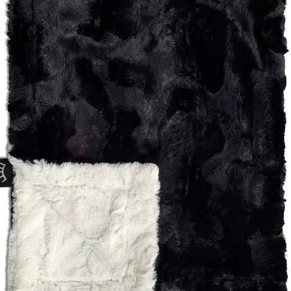 Black/Ivory Stroller Blanket