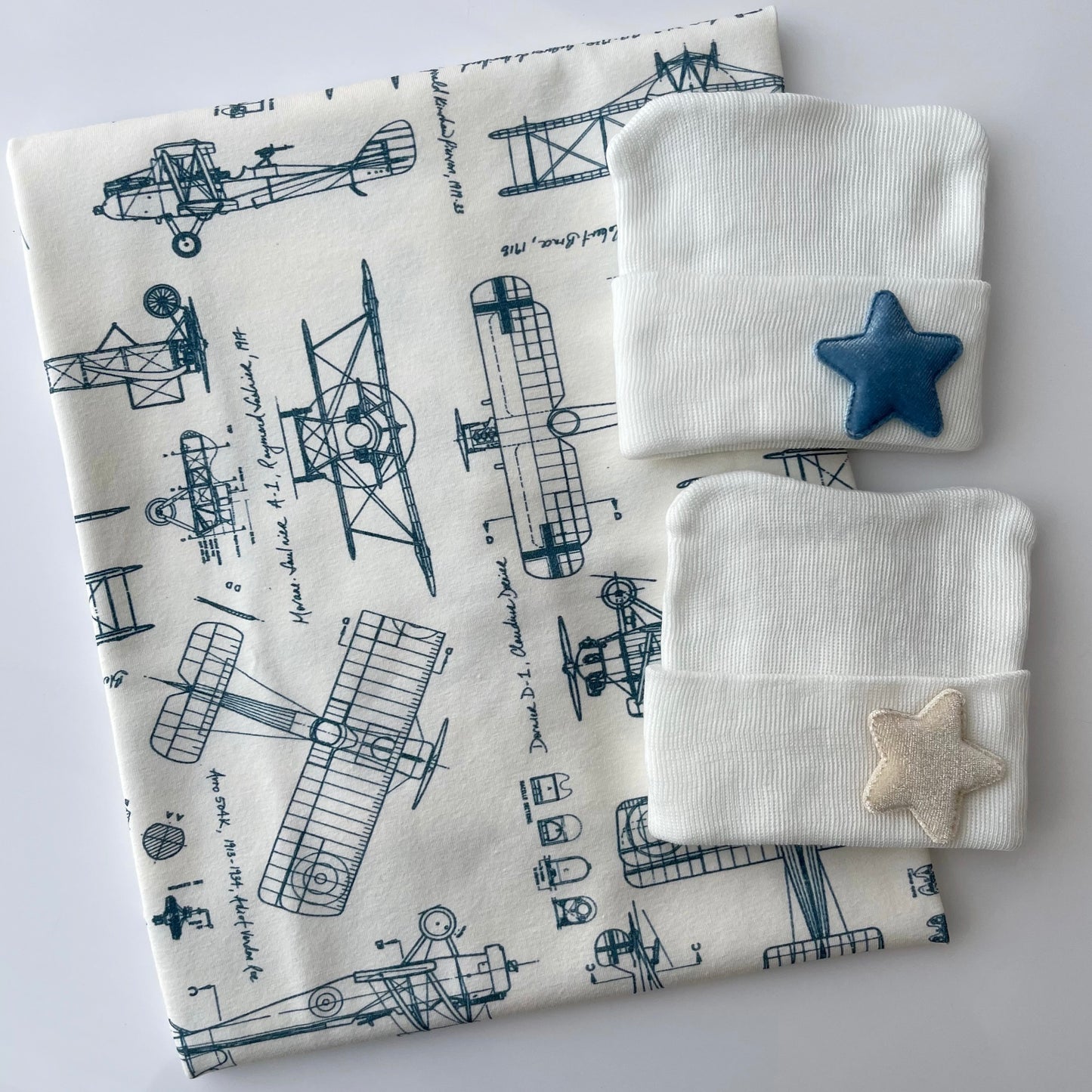 Model Airplanes Printed Swaddle