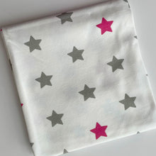 Load image into Gallery viewer, Hot Pink Star Printed Swaddle