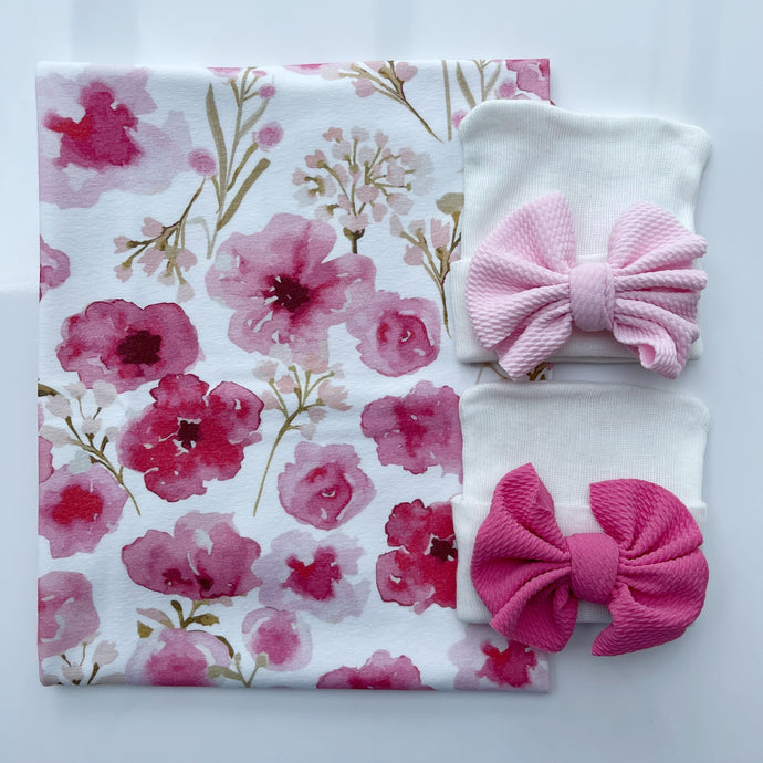 Cherry Blossom Printed Swaddle