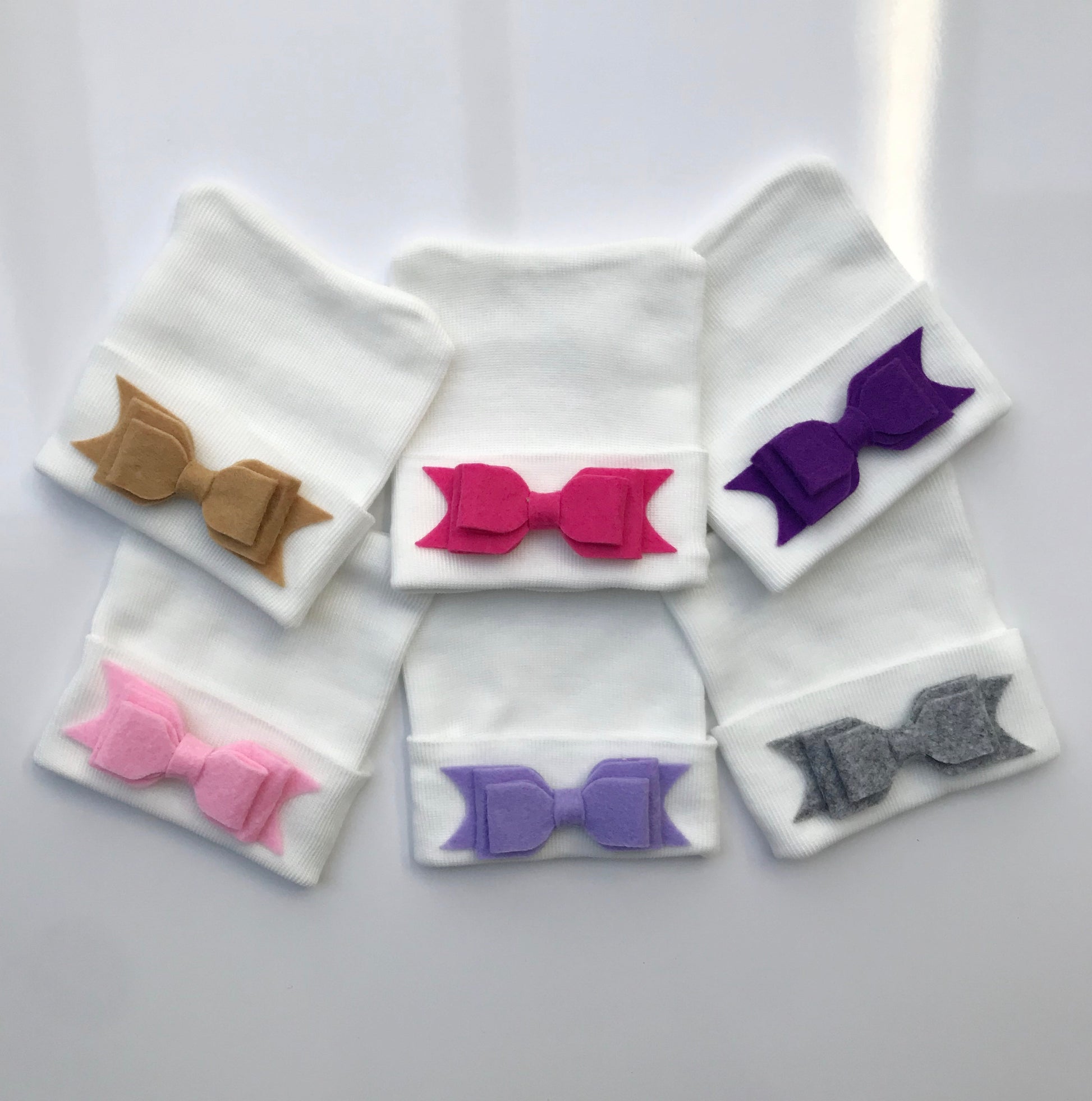 Felt Bow Hospital Hat - The Gifted Baby NY