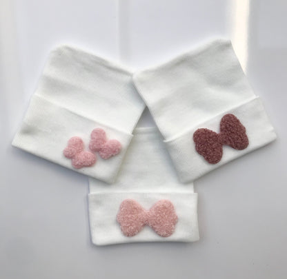 Fuzzy Bow/Butterfly Hospital Hat - The Gifted Baby NY