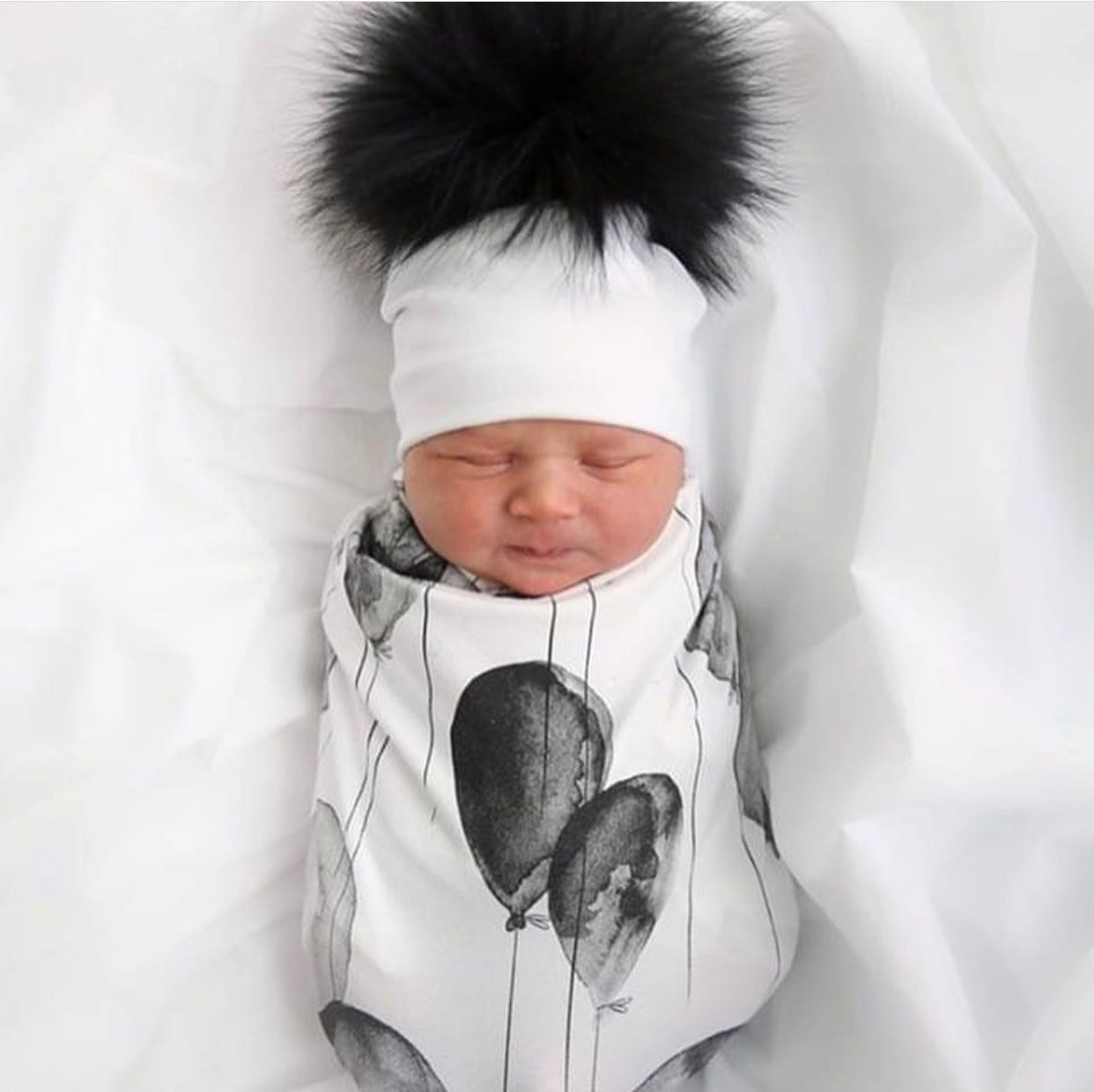 Black Balloon Swaddle - The Gifted Baby NY