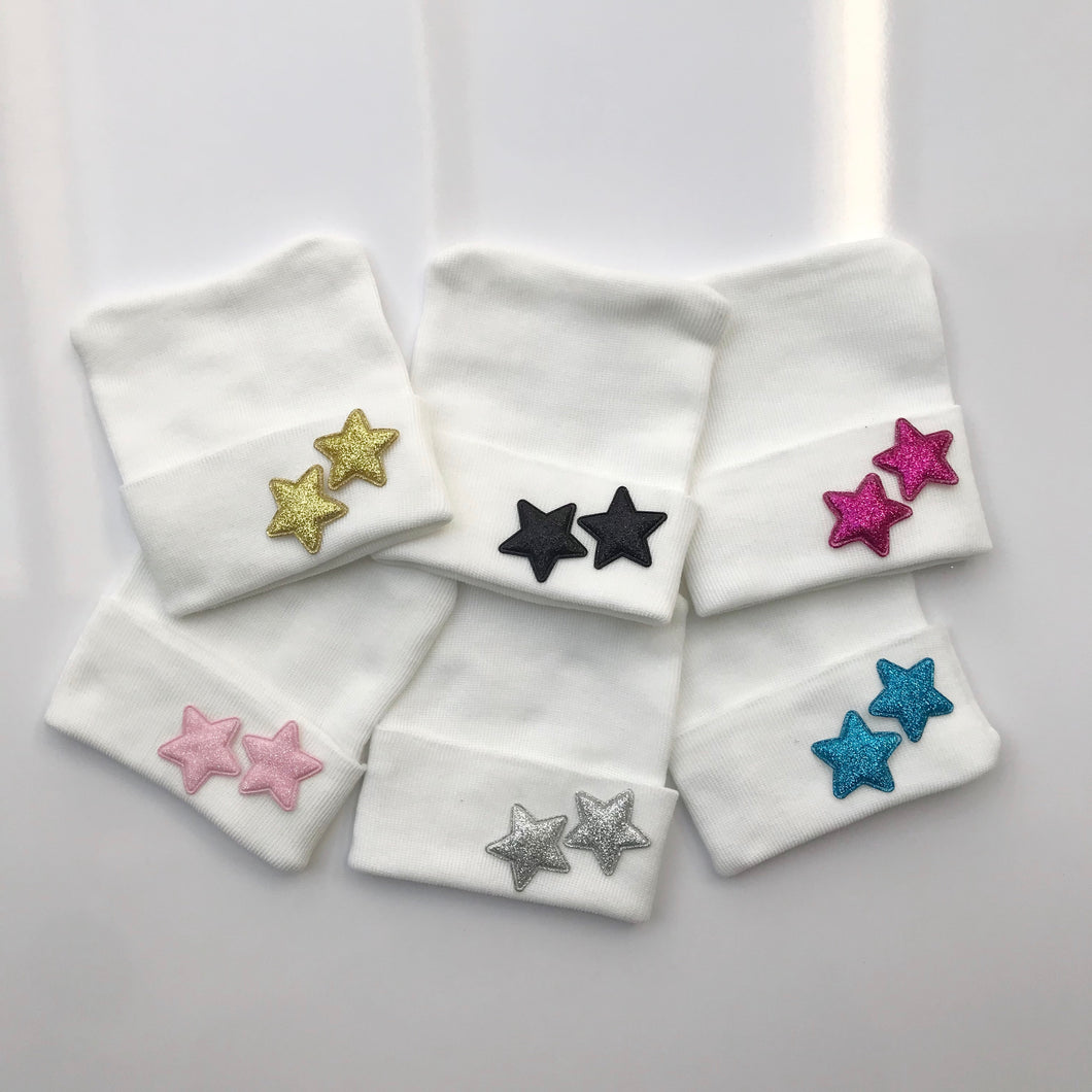 Glitter Stars Hospital Hat - The Gifted Baby NY