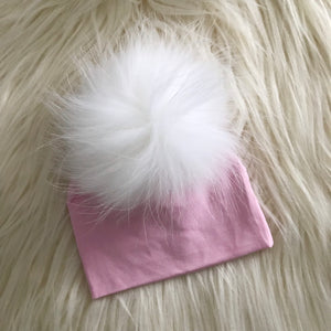 Pink Hat White Pompom - The Gifted Baby NY