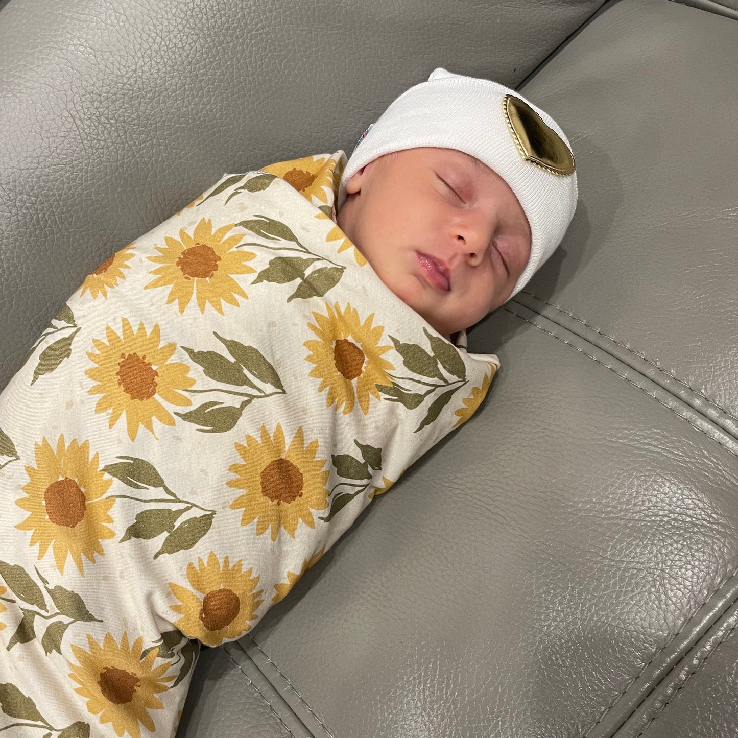 Sunflower Printed Swaddle