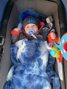 Blue Tie Dye Stroller Blanket - The Gifted Baby NY