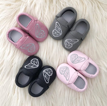 Load image into Gallery viewer, Black Butterfly Moccs - The Gifted Baby NY