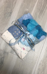 Blue Ombré Pompom Blanket - The Gifted Baby NY
