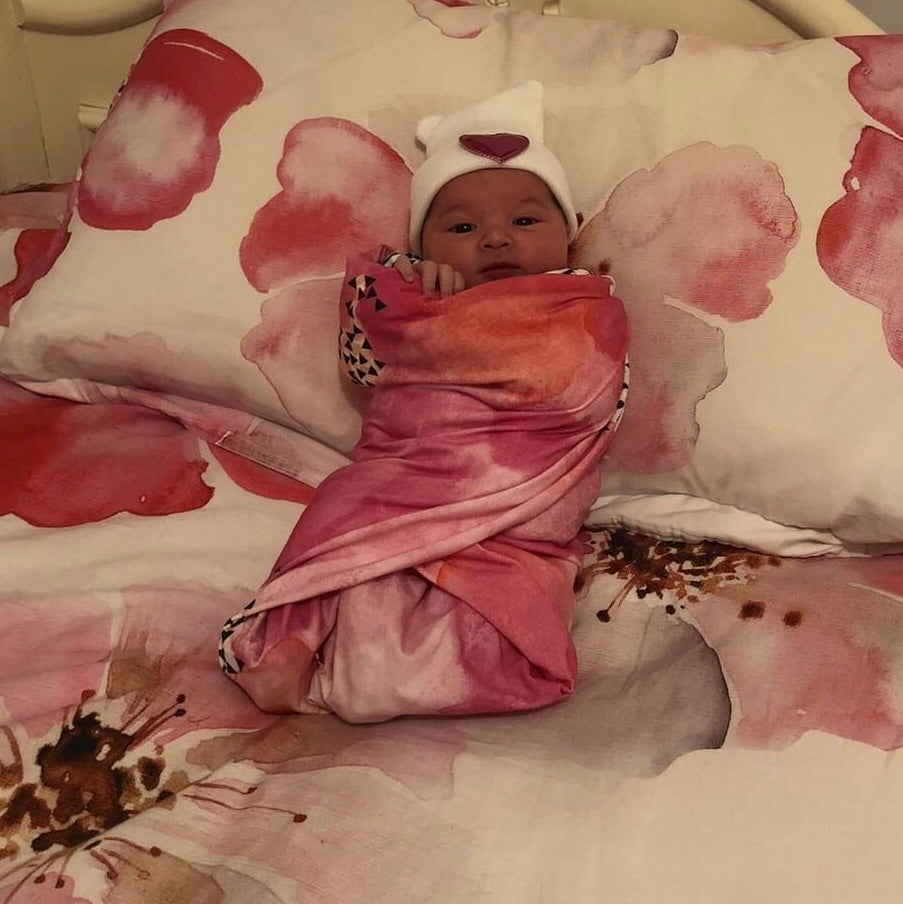 Pink Watercolor Swaddle - The Gifted Baby NY