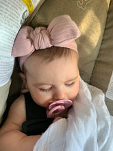 Load image into Gallery viewer, Blush Pink Puffer Bow - The Gifted Baby NY
