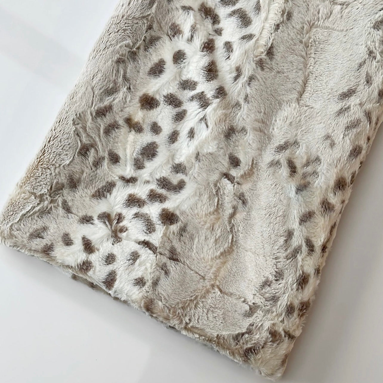 Cream Leopard Stroller Blanket