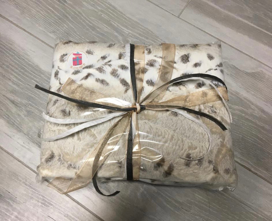 Cream Leopard Stroller Blanket - The Gifted Baby NY