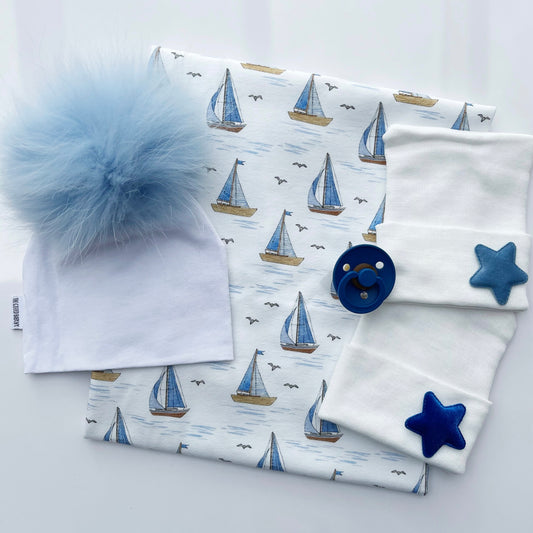 Sailboat Printed Swaddle