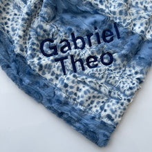 Load image into Gallery viewer, Blue Leopard Stroller Blanket