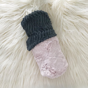 Dark Gray/Pink Stroller Blanket - The Gifted Baby NY