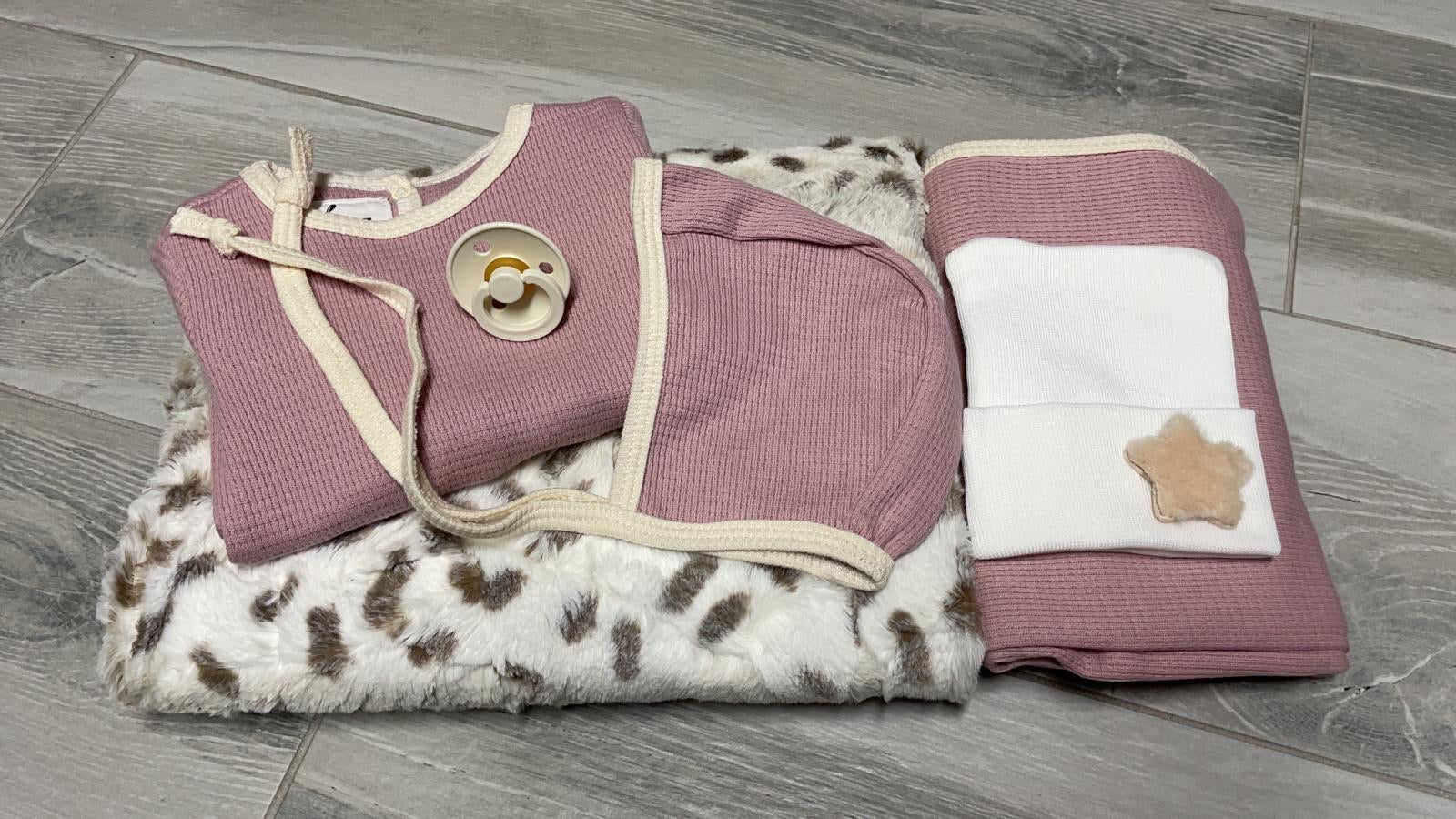 Cream Leopard Stroller Blanket - The Gifted Baby NY