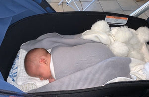 Gray and White Pompom Blanket - The Gifted Baby NY