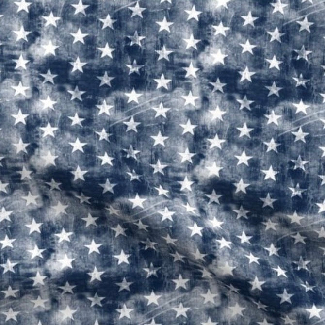Navy Stars Printed Swaddle