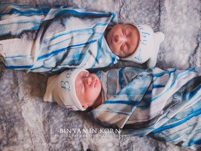 Blue Watercolor Swaddle - The Gifted Baby NY