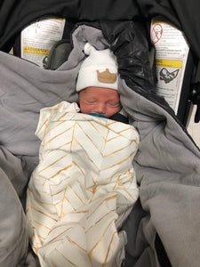 Gold Marble Swaddle - The Gifted Baby NY