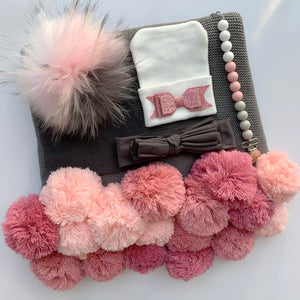 Pink Ombré Pompom Blanket - The Gifted Baby NY
