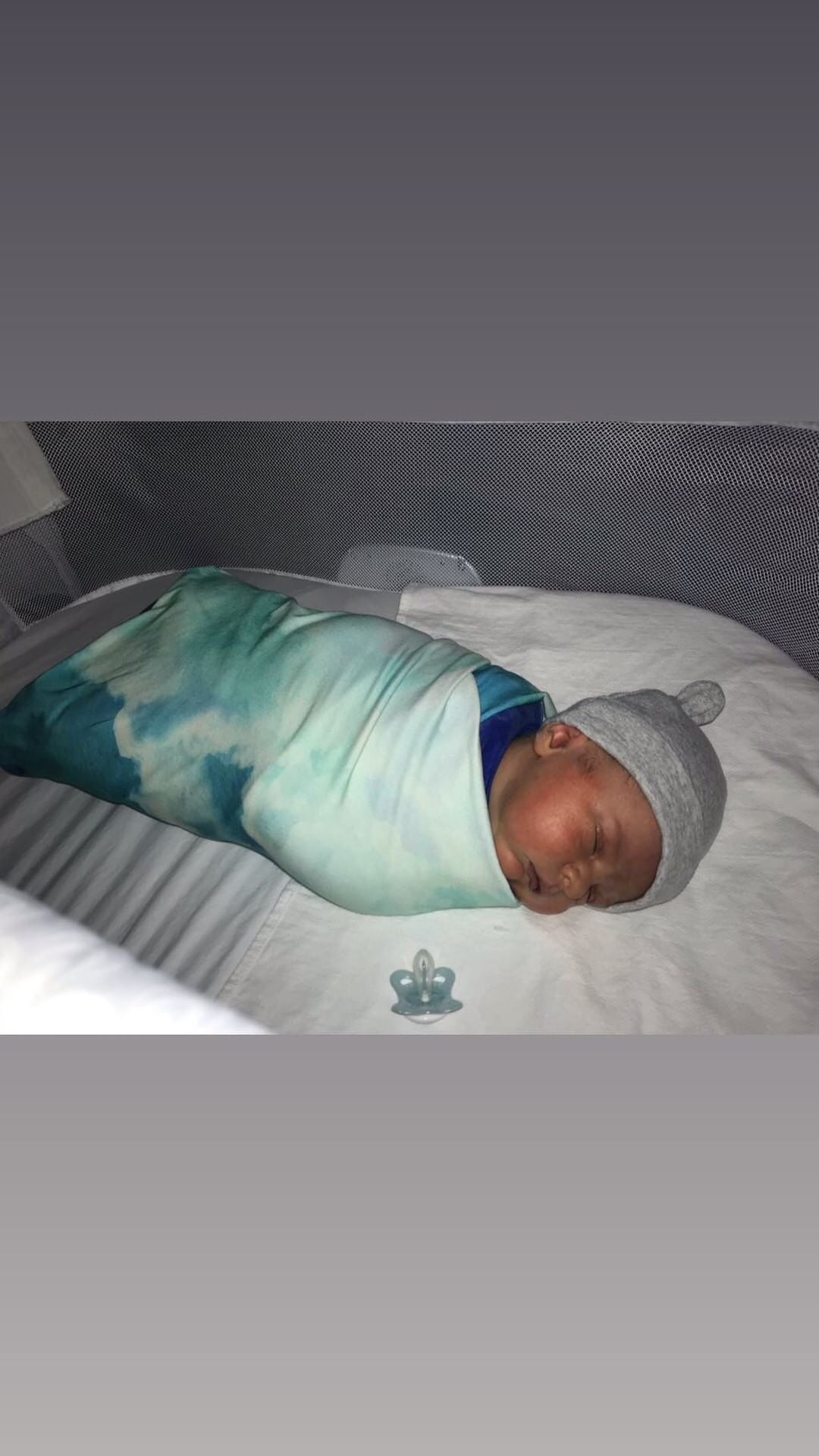 Blue Watercolor Swaddle - The Gifted Baby NY