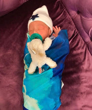 Load image into Gallery viewer, Blue Watercolor Swaddle - The Gifted Baby NY
