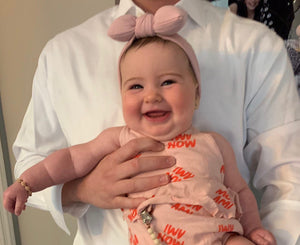 Blush Pink Puffer Bow - The Gifted Baby NY