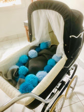 Load image into Gallery viewer, Blue Ombré Pompom Blanket - The Gifted Baby NY