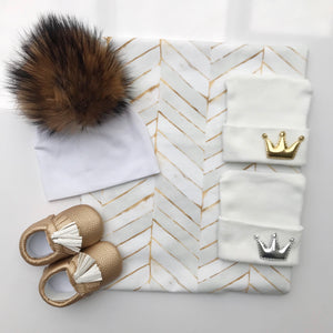 Gold Marble Swaddle - The Gifted Baby NY