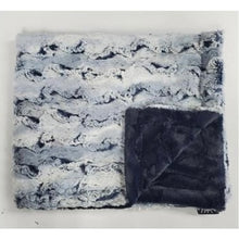 Load image into Gallery viewer, Blue Swirl Stroller Blanket