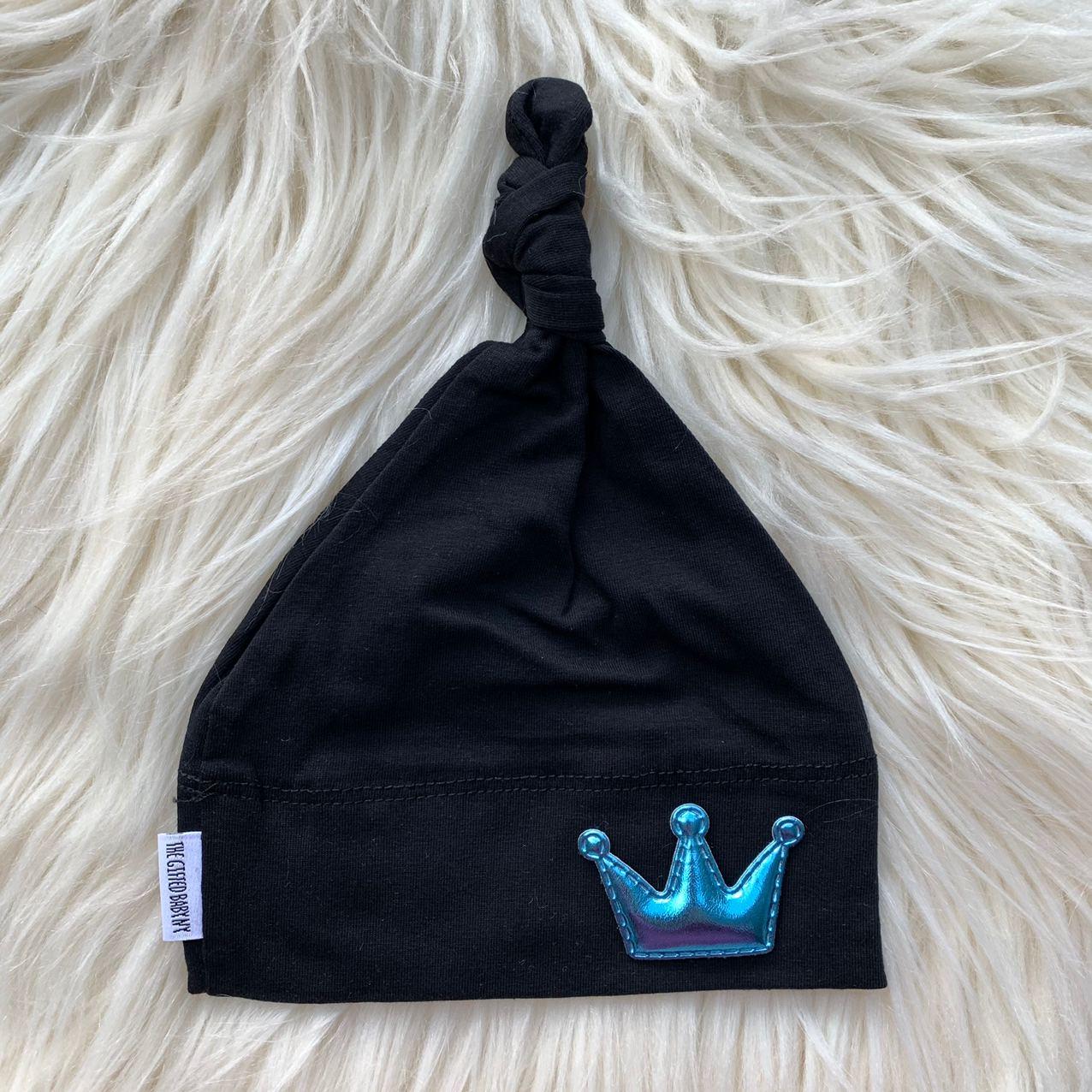 Black Hat Blue Metallic Crown - The Gifted Baby NY