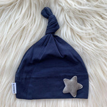 Load image into Gallery viewer, Navy Hat Gray Velvet Star - The Gifted Baby NY