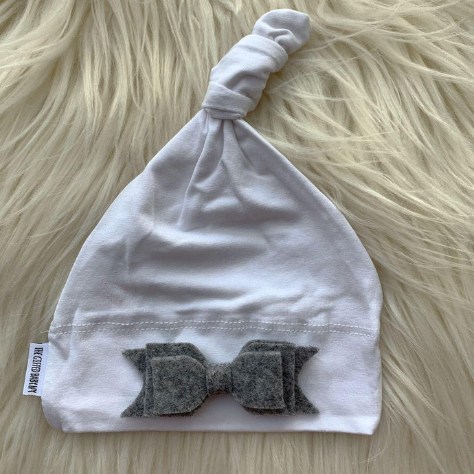 Gray Felt Bow - The Gifted Baby NY