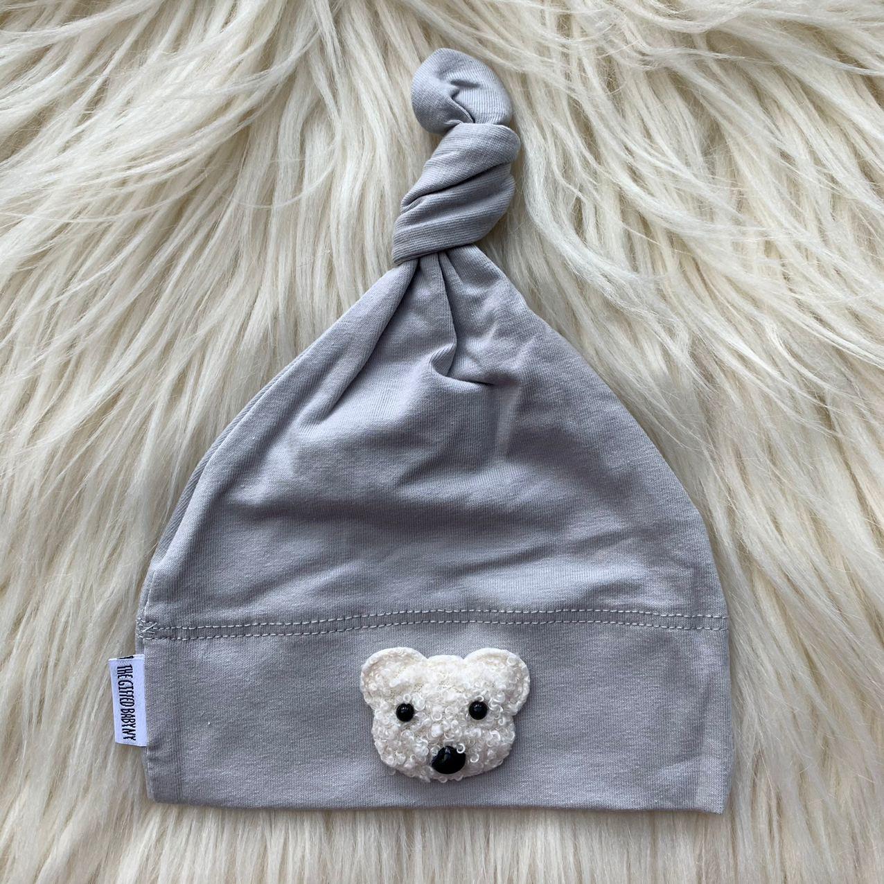 Light Gray Hat White Teddy - The Gifted Baby NY
