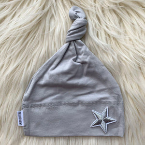 Light Gray Hat Silver Star - The Gifted Baby NY